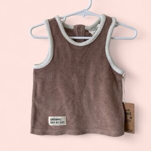 12M Unisex Easy Peasy 100% Organic Cotton Boho Minimalist Terrycloth Tank Top